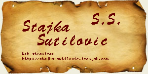 Stajka Šutilović vizit kartica